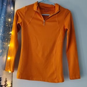 Orange Aztec Diamond Long Sleeve Athletic UV Shirt